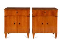 A Pair of Biedermeier Style Half-Cabinets