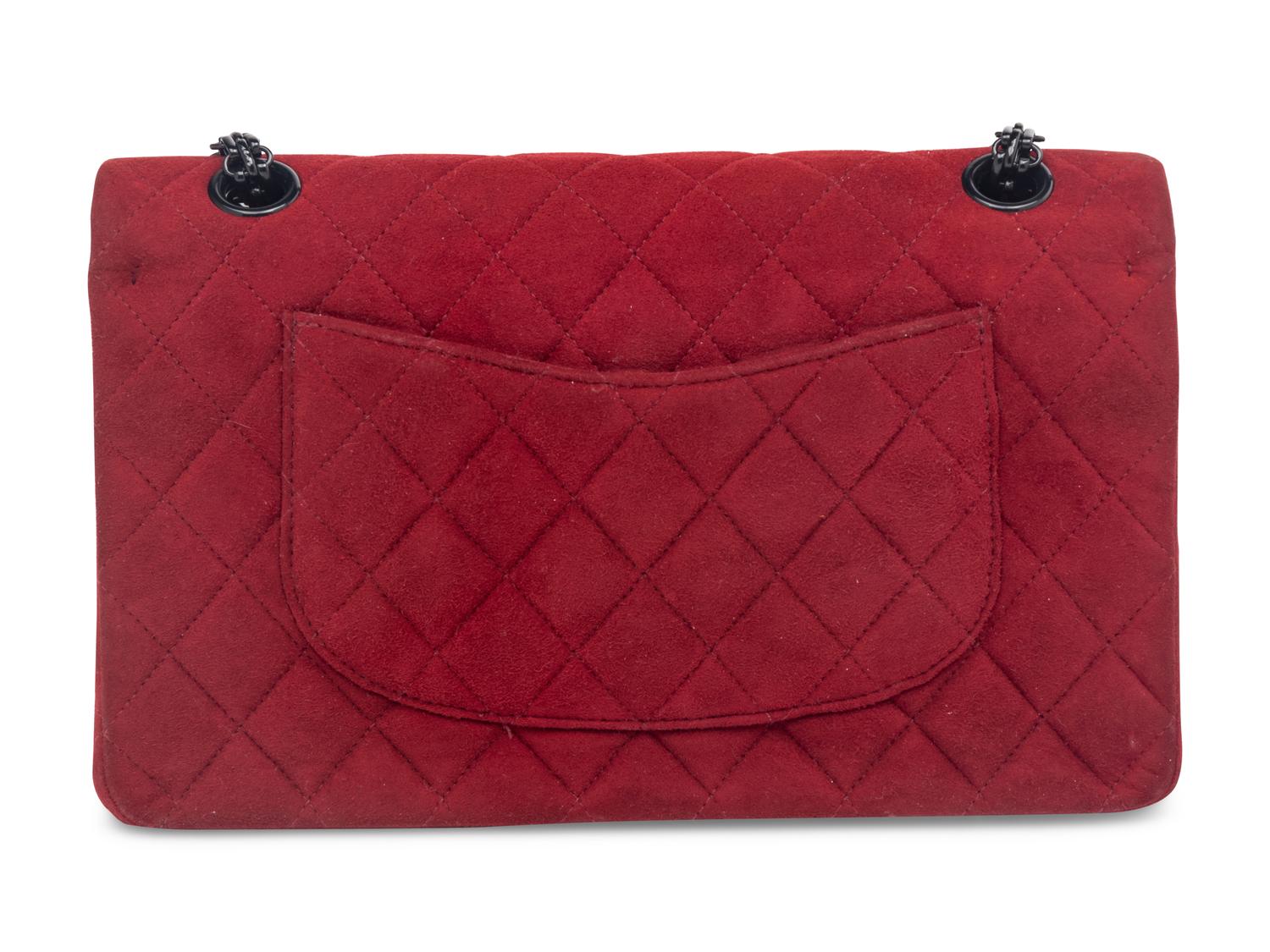Chanel 2.55 Flap Bag in Red Quilted Suede