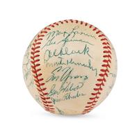 A 1952 New York Giants Team Signed Autograph Baseball