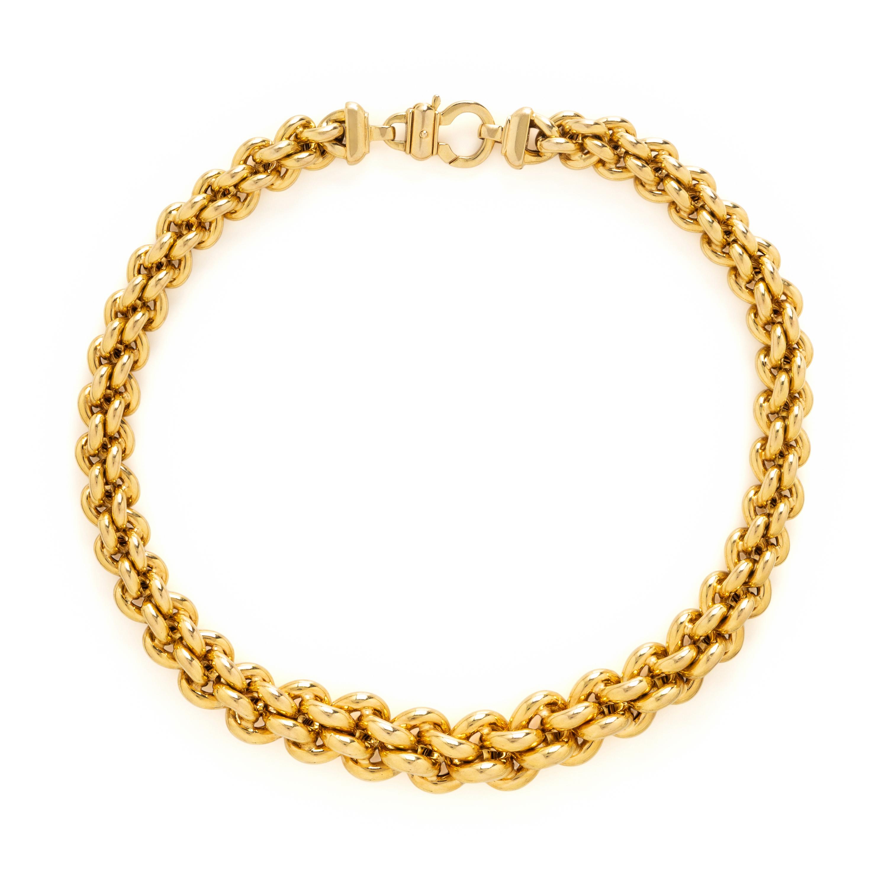 Gregg Ruth, Yellow Gold Link Necklace