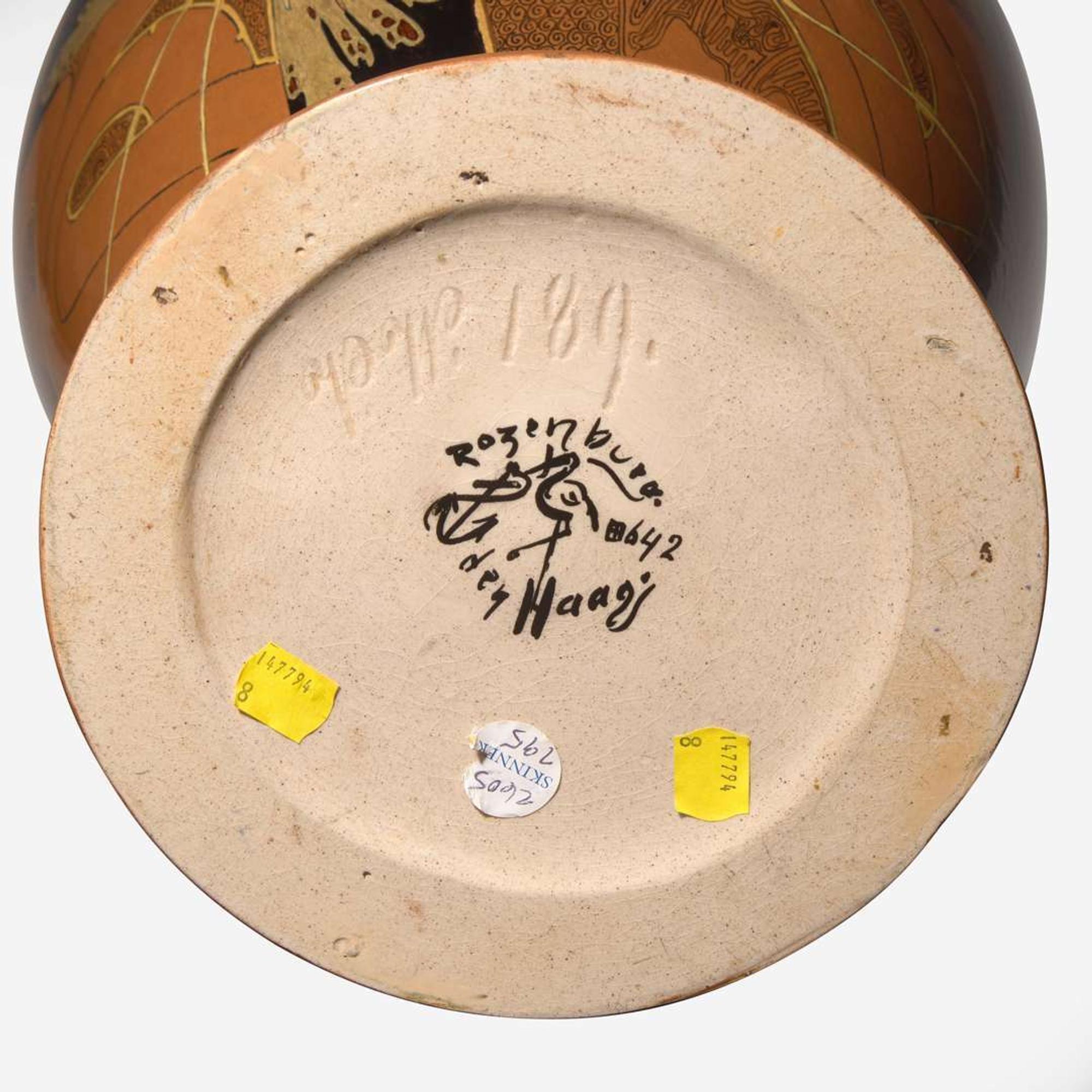 A large Art Nouveau glazed earthenware vase Rozenburg Plateelfabriek (1883-1917), The Hague, Netherlands, 1899
