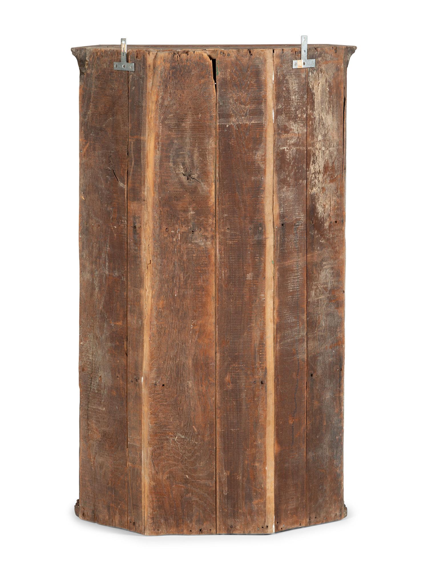 A Country Cherrywood Hanging Corner Cupboard