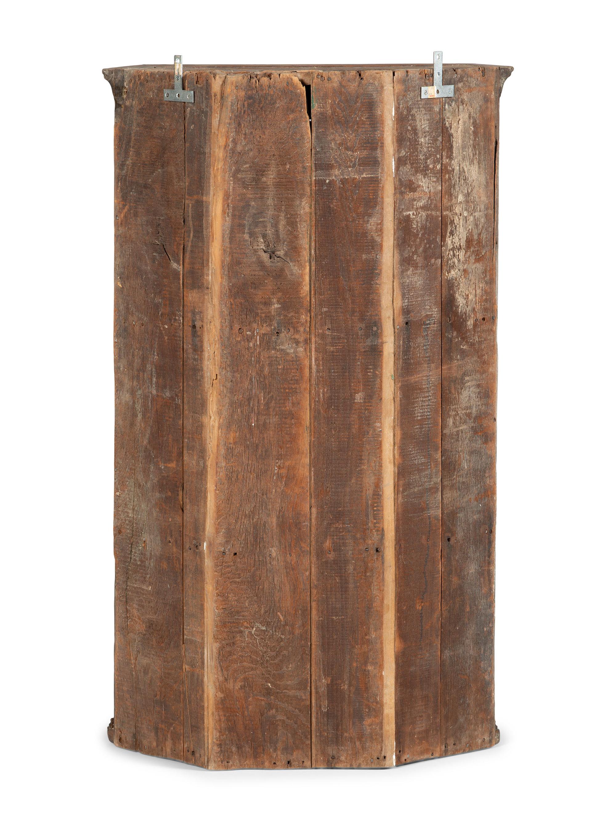 A Country Cherrywood Hanging Corner Cupboard