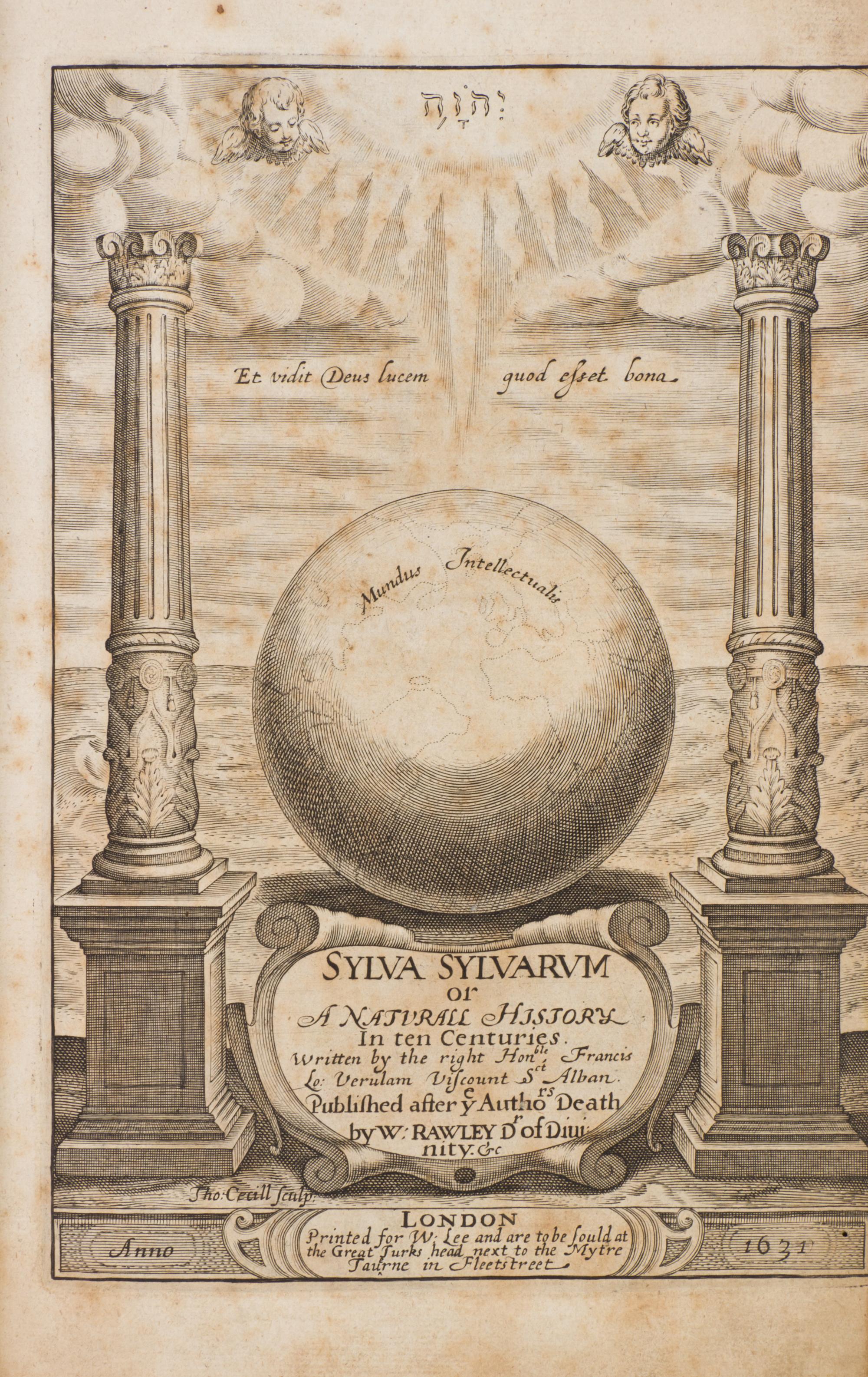(HISTORY) BACON, FRANCIS. Sylva Sylvarum. London, 1631. Third edition.