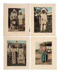 [NATIVE AMERICANS]. A group of 11 hand-colored photographs of identified Native American subjects, incl. Red Tomahawk and Medicine Crow.