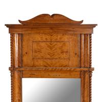 A Biedermeier Birch Mirror