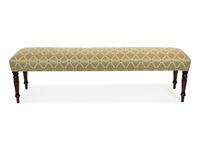 An English Upholstered Mahogany Bench