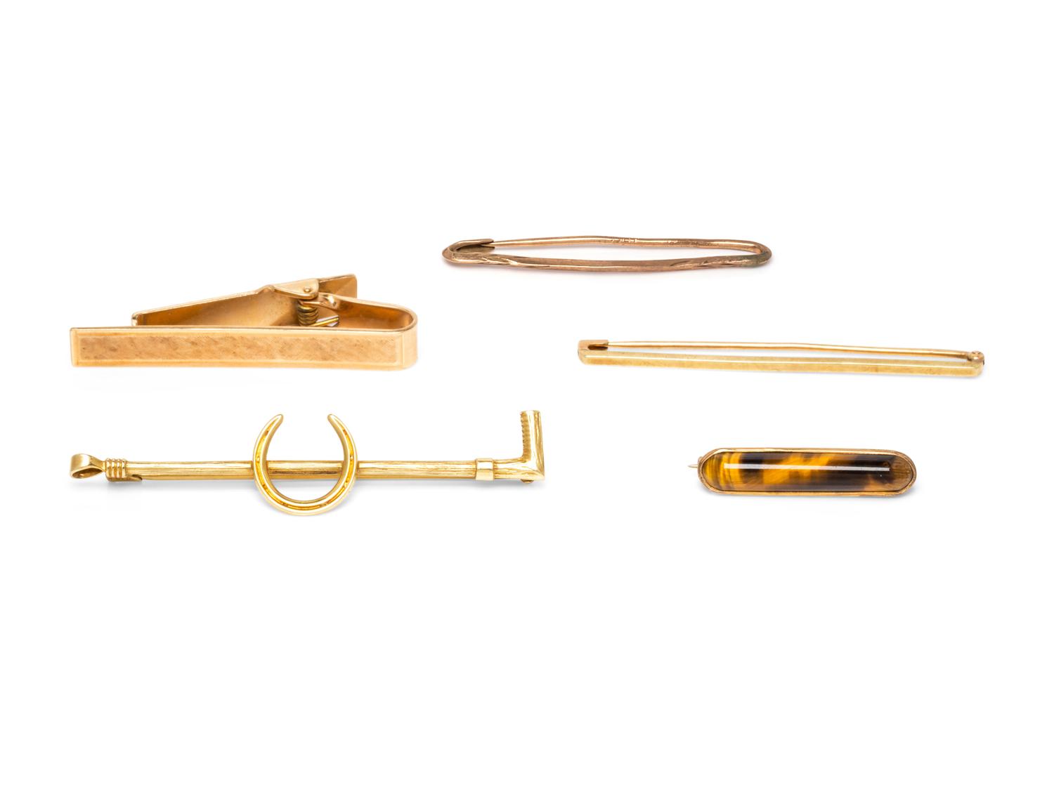 A Collection of Yellow Gold Jewelry,