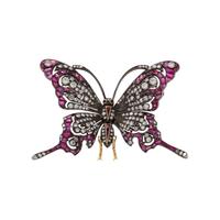 EVELYN CLOTHIER, DIAMOND AND RUBY BUTTERFLY BROOCH