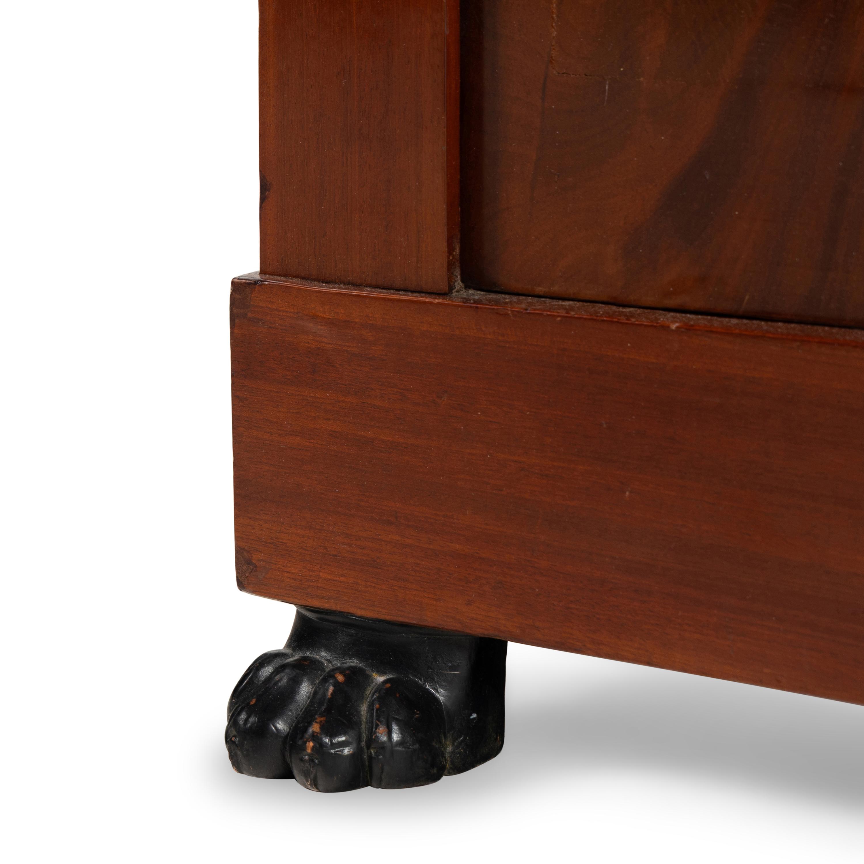 A Louis Philippe Figured Mahogany Marble-Top Cabinet