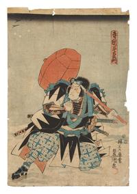 Five Assorted Japanese Woodblock Works, 19th Century
