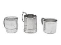 Three American Silver Children's Cups