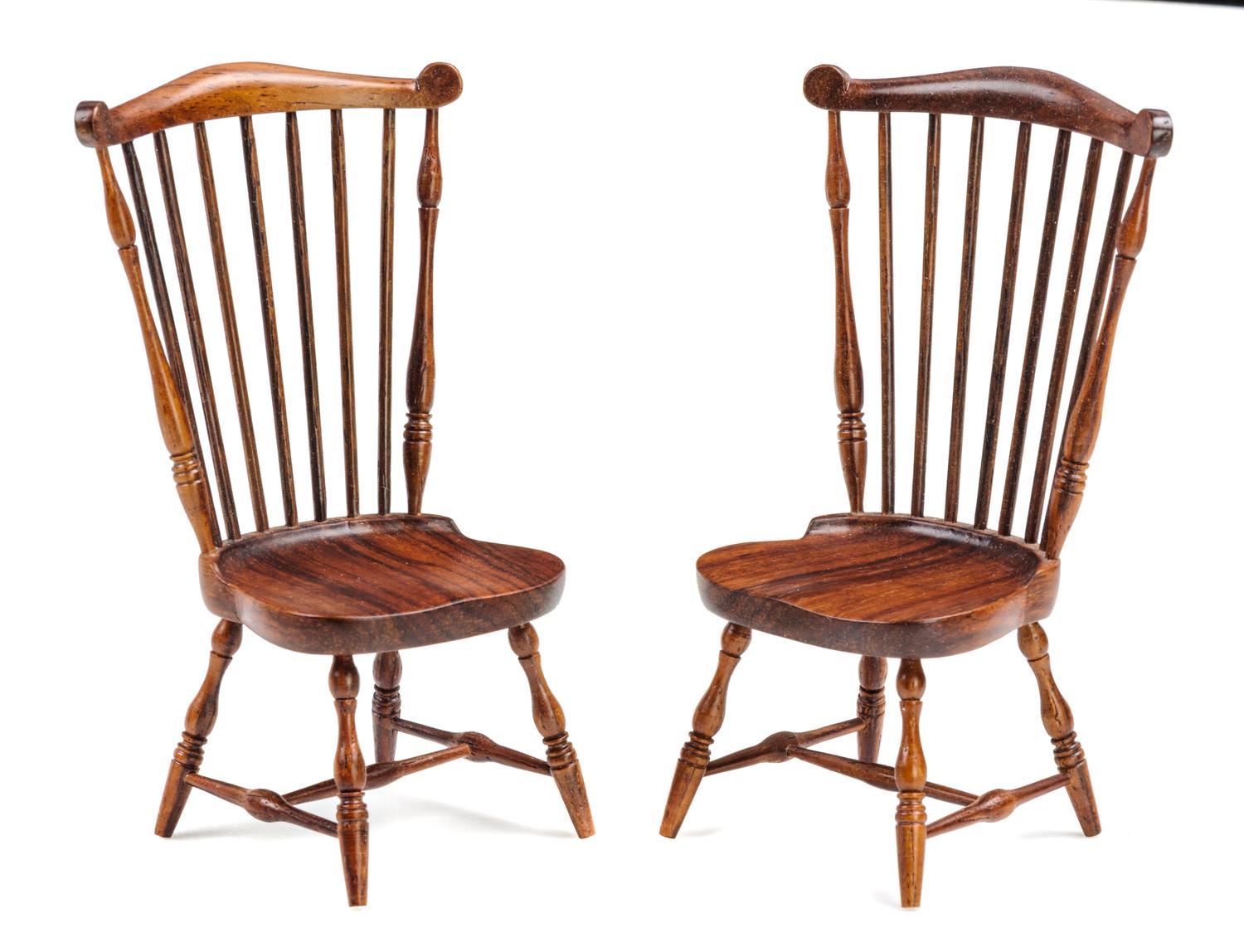 A Pair of Windsor Chairs Height 3 3/4 inches. — Minoru Aoki, Late 20th Century