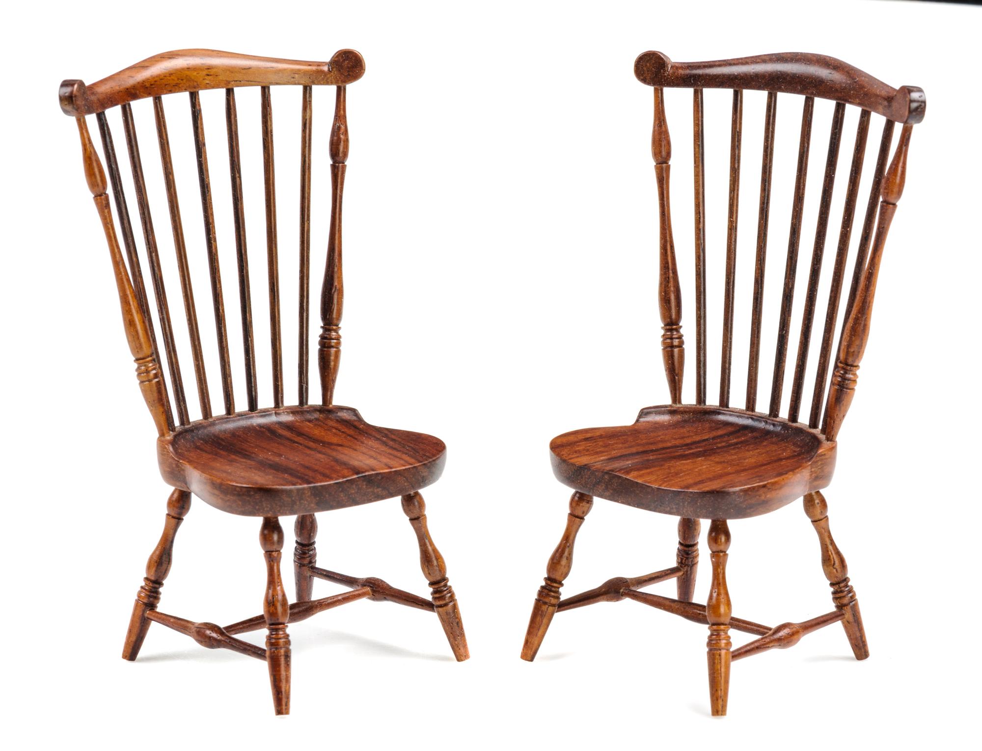 A Pair of Windsor Chairs Height 3 3/4 inches. — Minoru Aoki, Late 20th Century