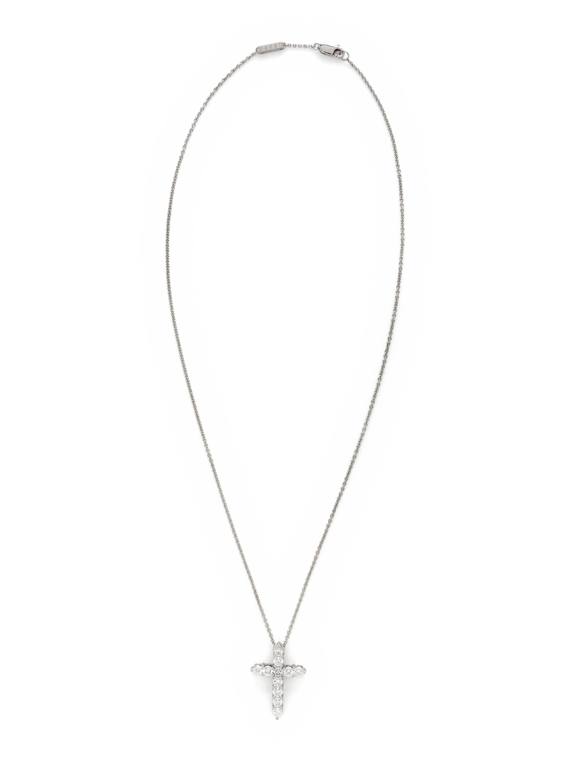 GRAFF, WHITE GOLD AND DIAMOND CROSS NECKLACE