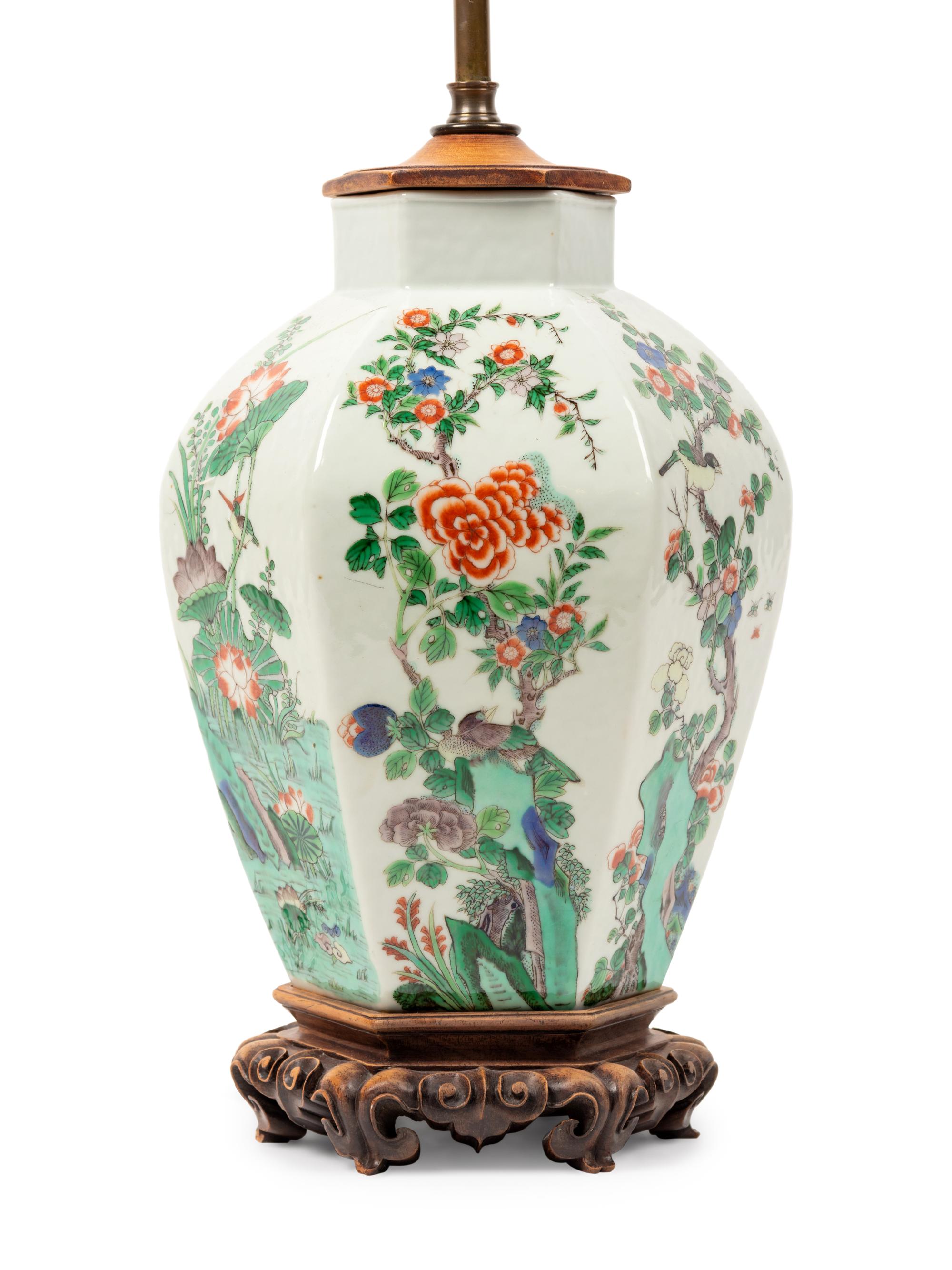 A Chinese Famille Verte Porcelain Jar
