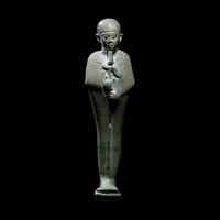 An Egyptian Faience Statuette of Ptah