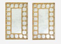 A pair of Spanish style giltwood mirrors, modern