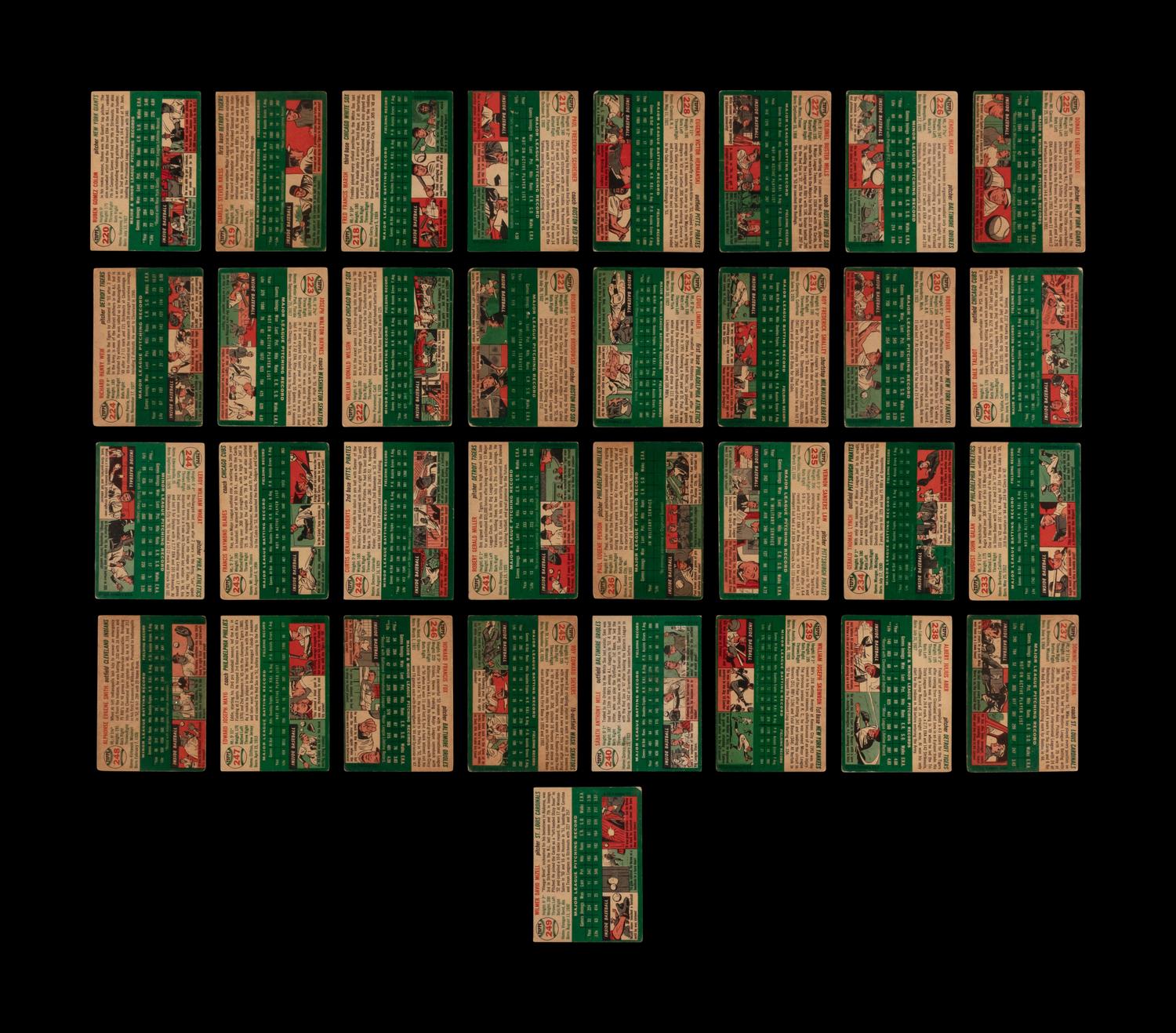 A Near Set of 1954 Topps Baseball Cards (243/250)