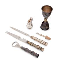A Group of Five Tiffany & Co. Silver Bamboo Pattern Articles