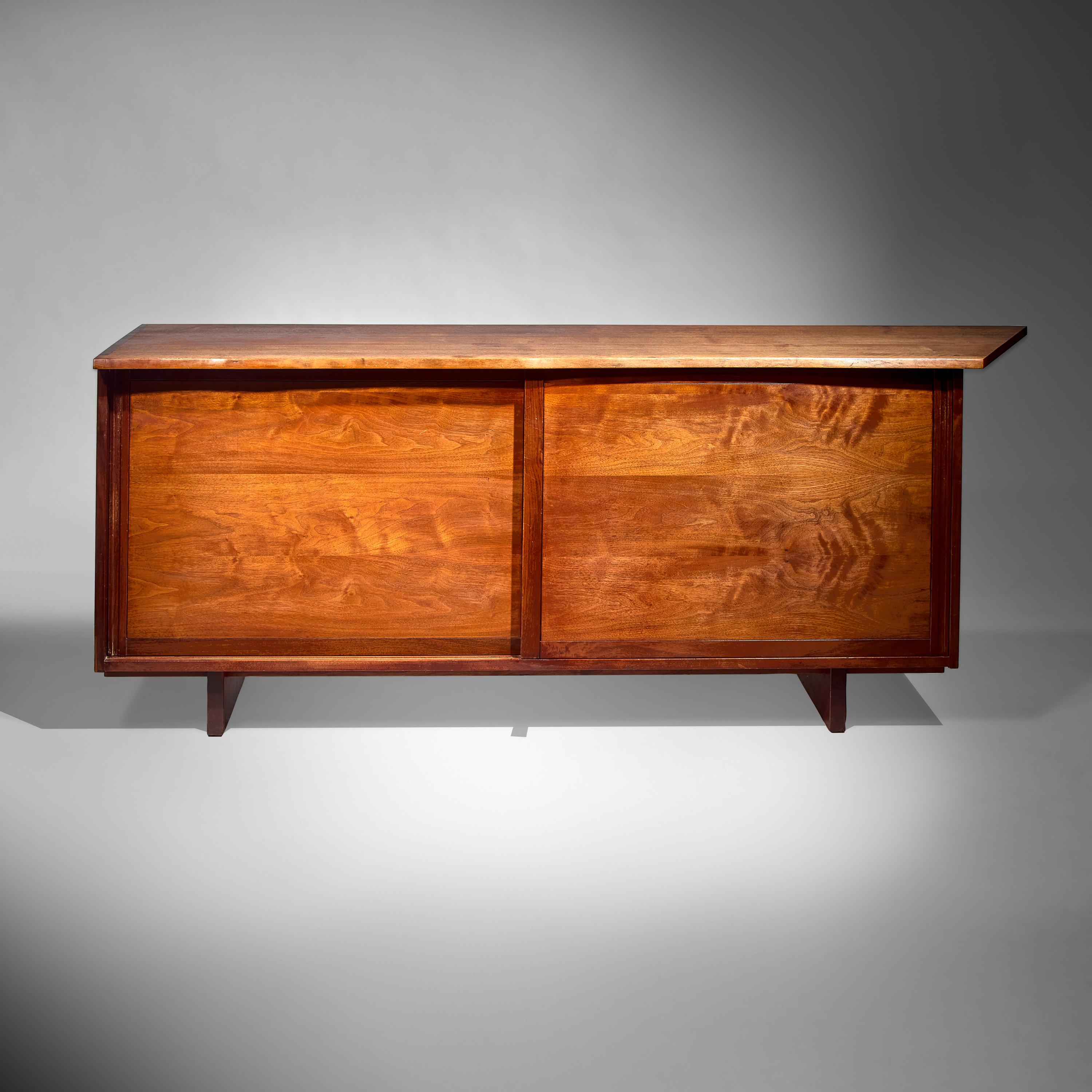 George Nakashima (American, 1905–1990) — Double Sliding Door Cabinet