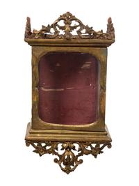 An Italian Carved Giltwood Reliquary Cabinet