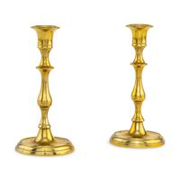 A Pair of English Brass Candlesticks
