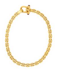 YELLOW GOLD AND RUBY LINK NECKLACE