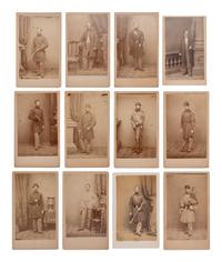 [CIVIL WAR]. A group of 30 CDVs, incl. identified members of the 7th New York State Militia.