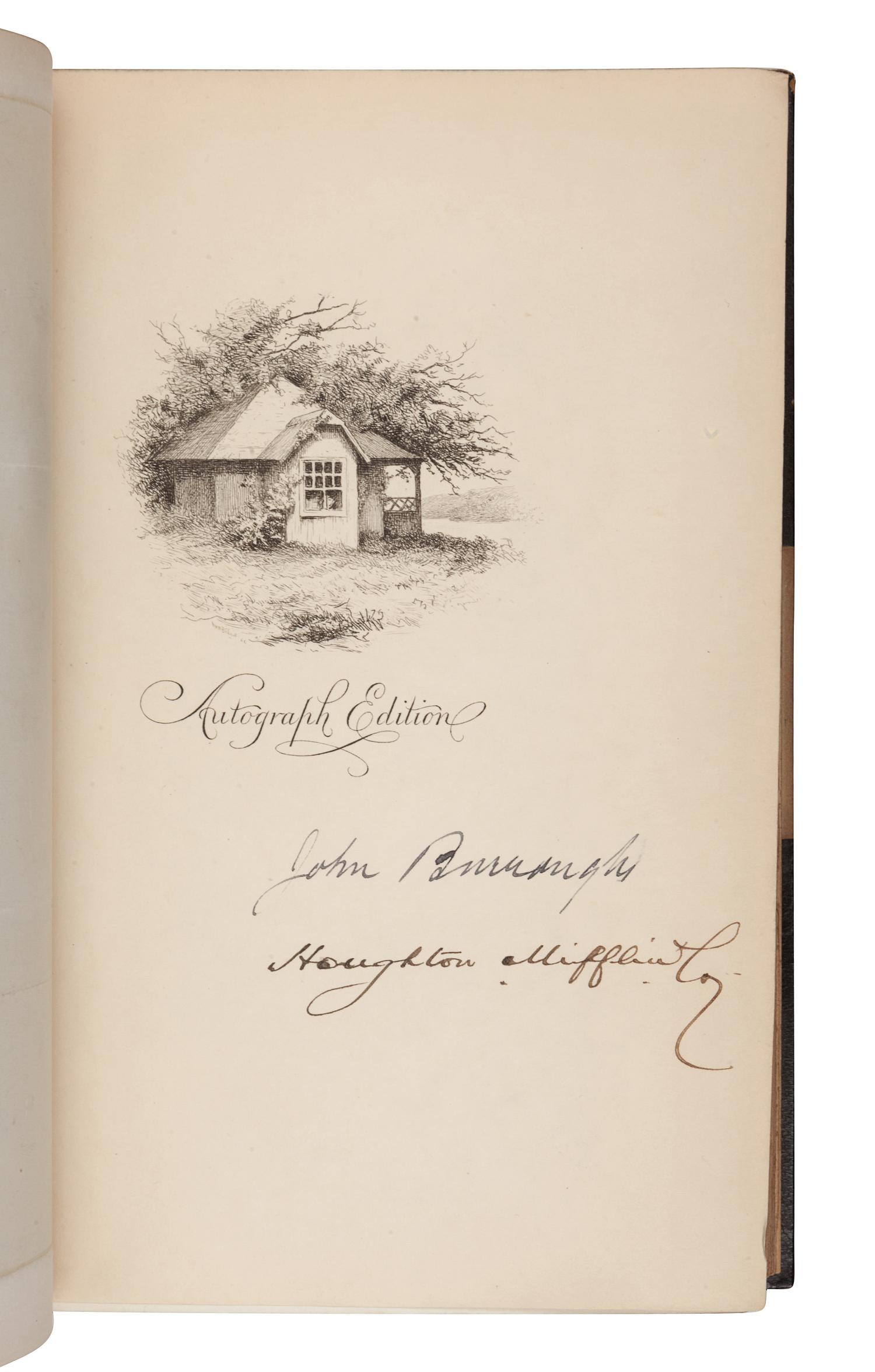 [BINDINGS]. BURROUGHS, John (1837-1921). Writings. Boston and New York: Houghton, Mifflin and Company, 1904-1922.