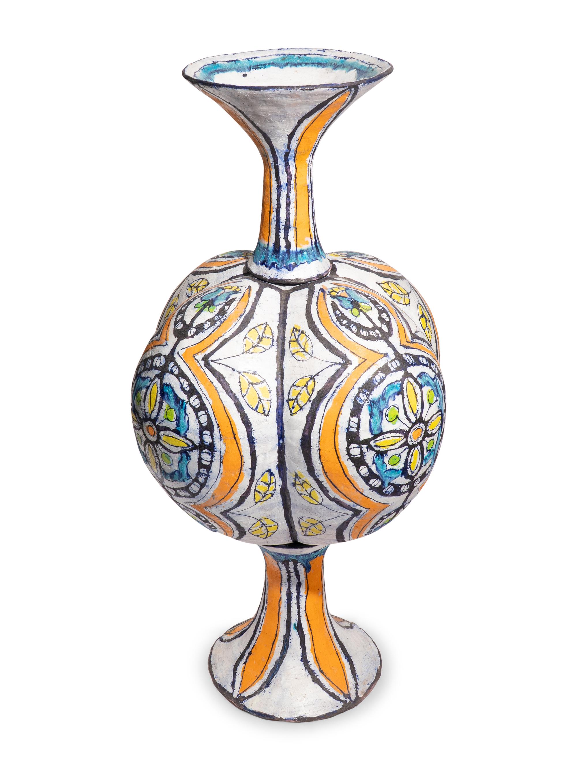 Large Gold & White Three-Part Bottle, 2011