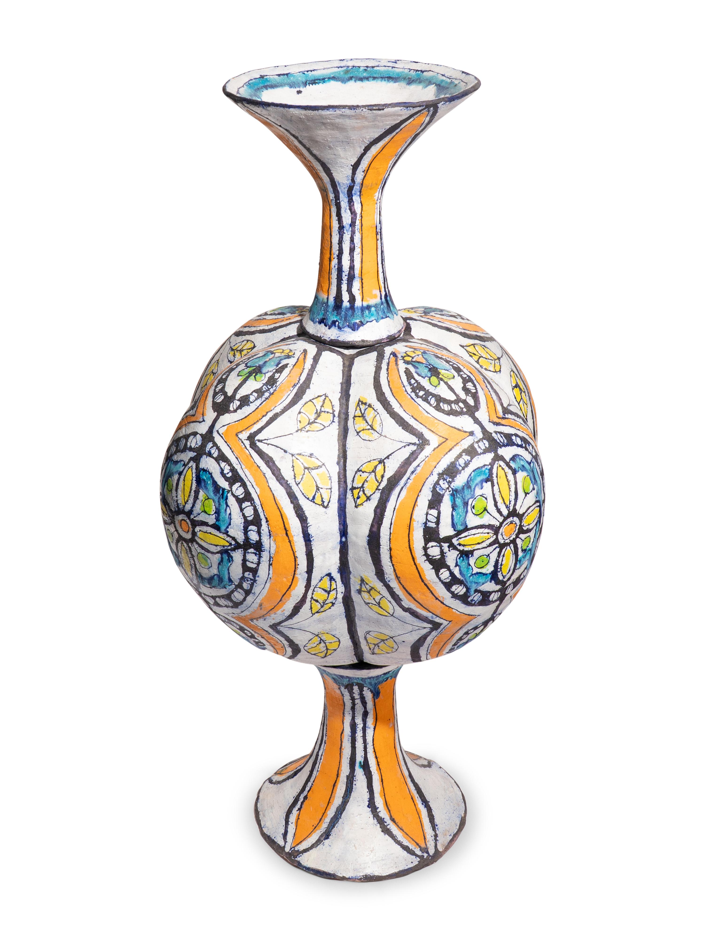 Large Gold & White Three-Part Bottle, 2011