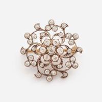 A Gold and Diamond Brooch Victorian, c.1915