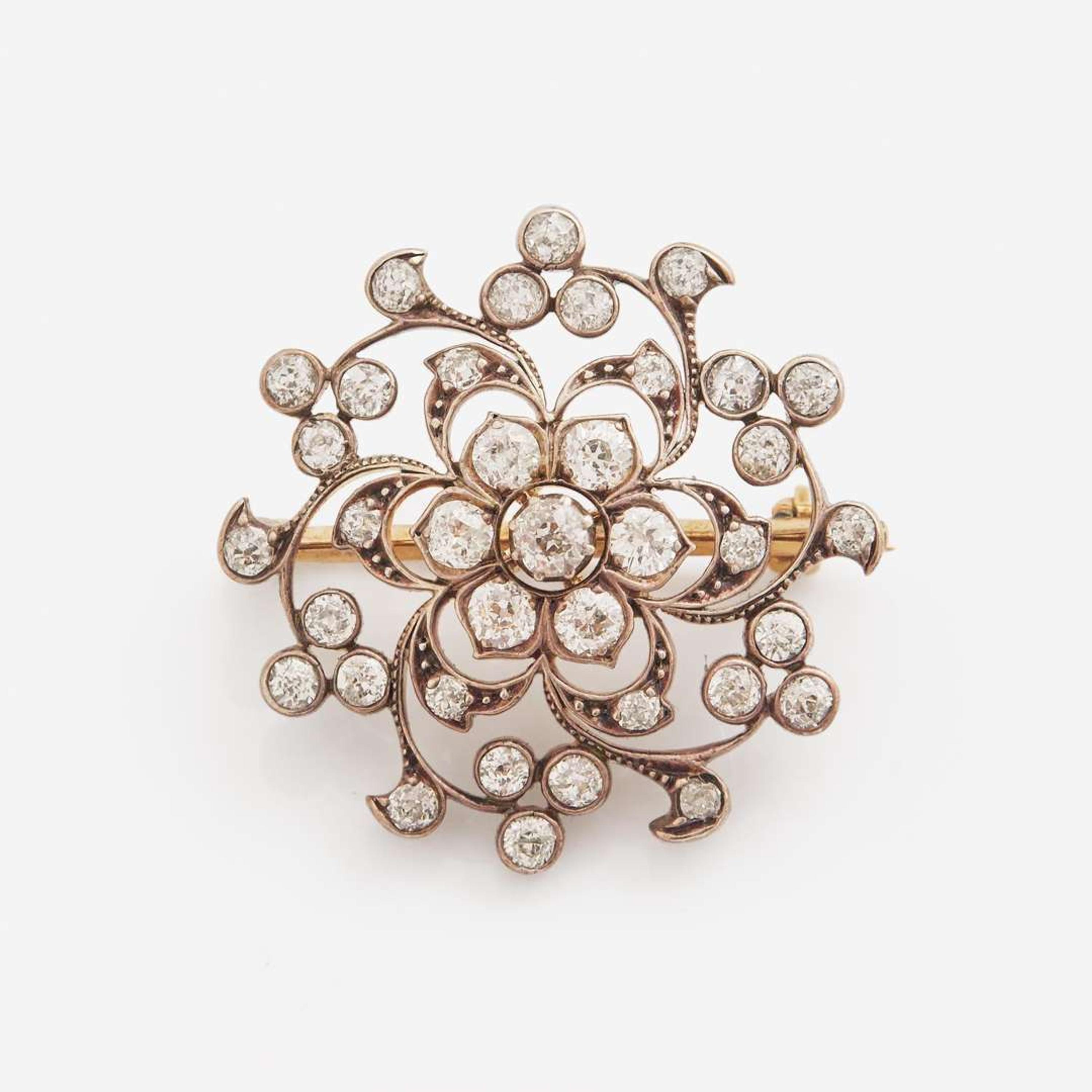 A Gold and Diamond Brooch Victorian, c.1915