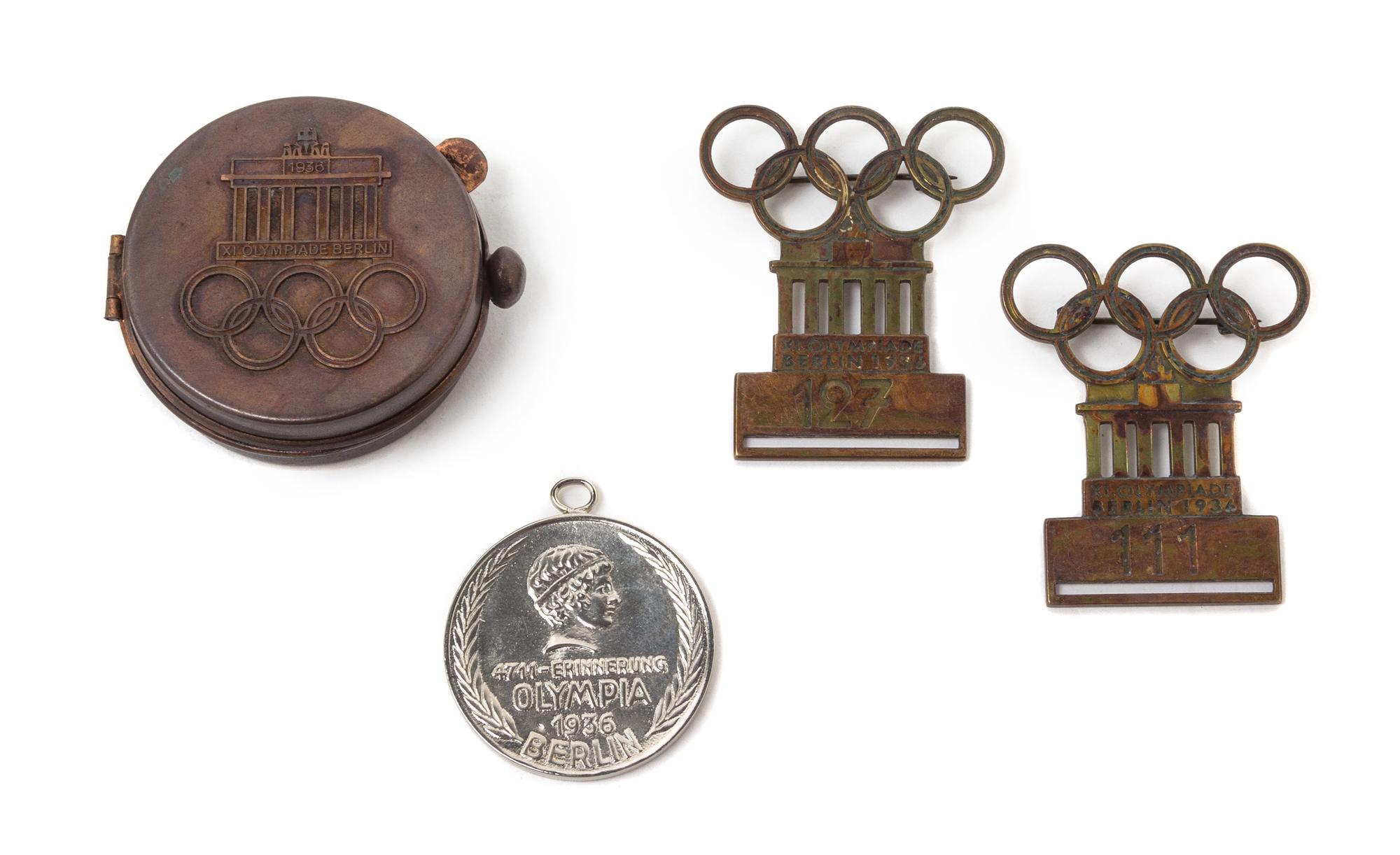 A Collection of 1936 Summer Olympic Articles Diameter of compass 1 7/8 inches.