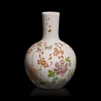 A Small Chinese Enameled Porcelain Cabinet Vase, Tongzhi Four-Character Mark and Possibly of the Period — 或同治 粉彩花鳥紋小瓶