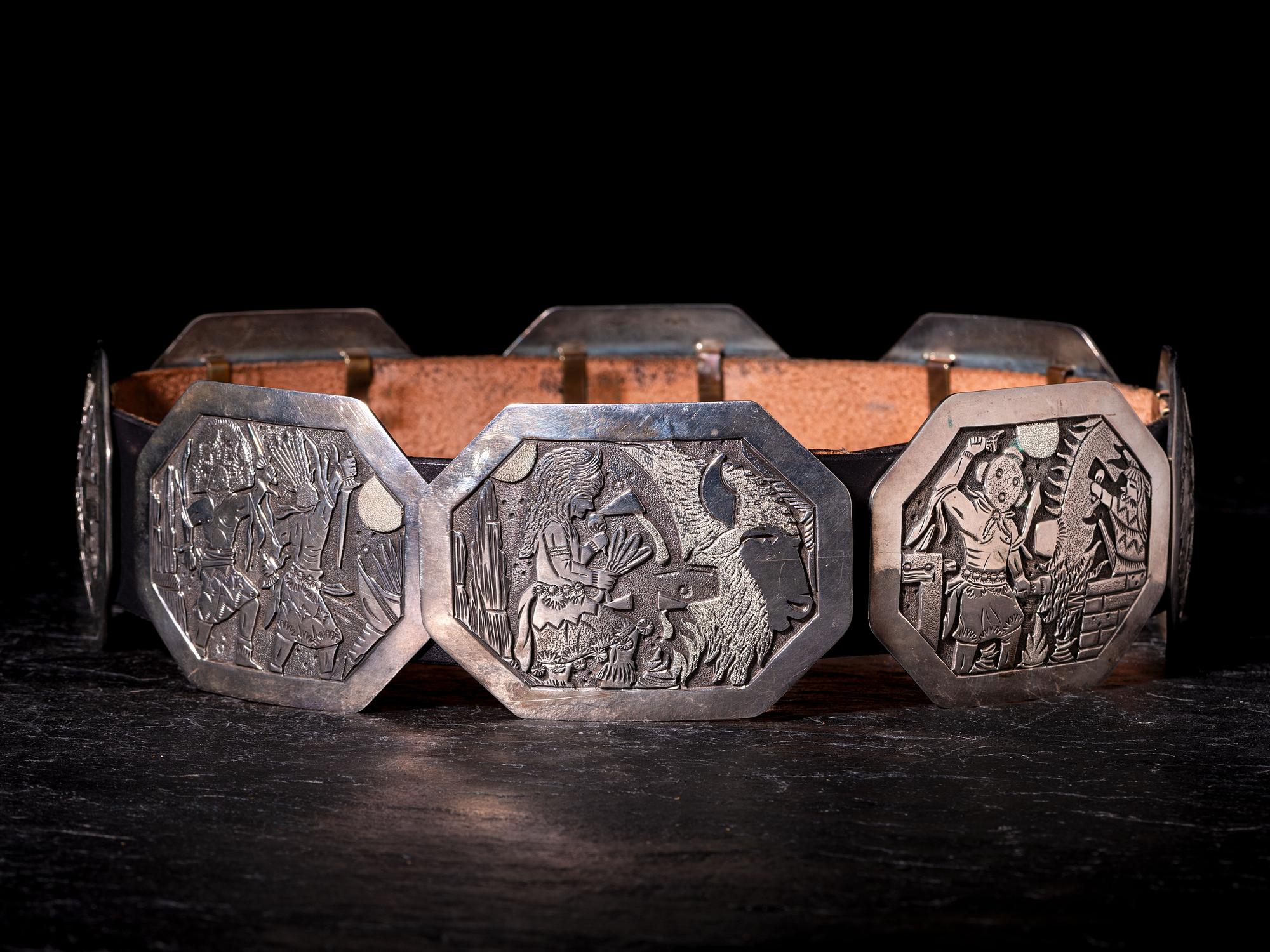 Silver Storyteller Concha Belt, 1994