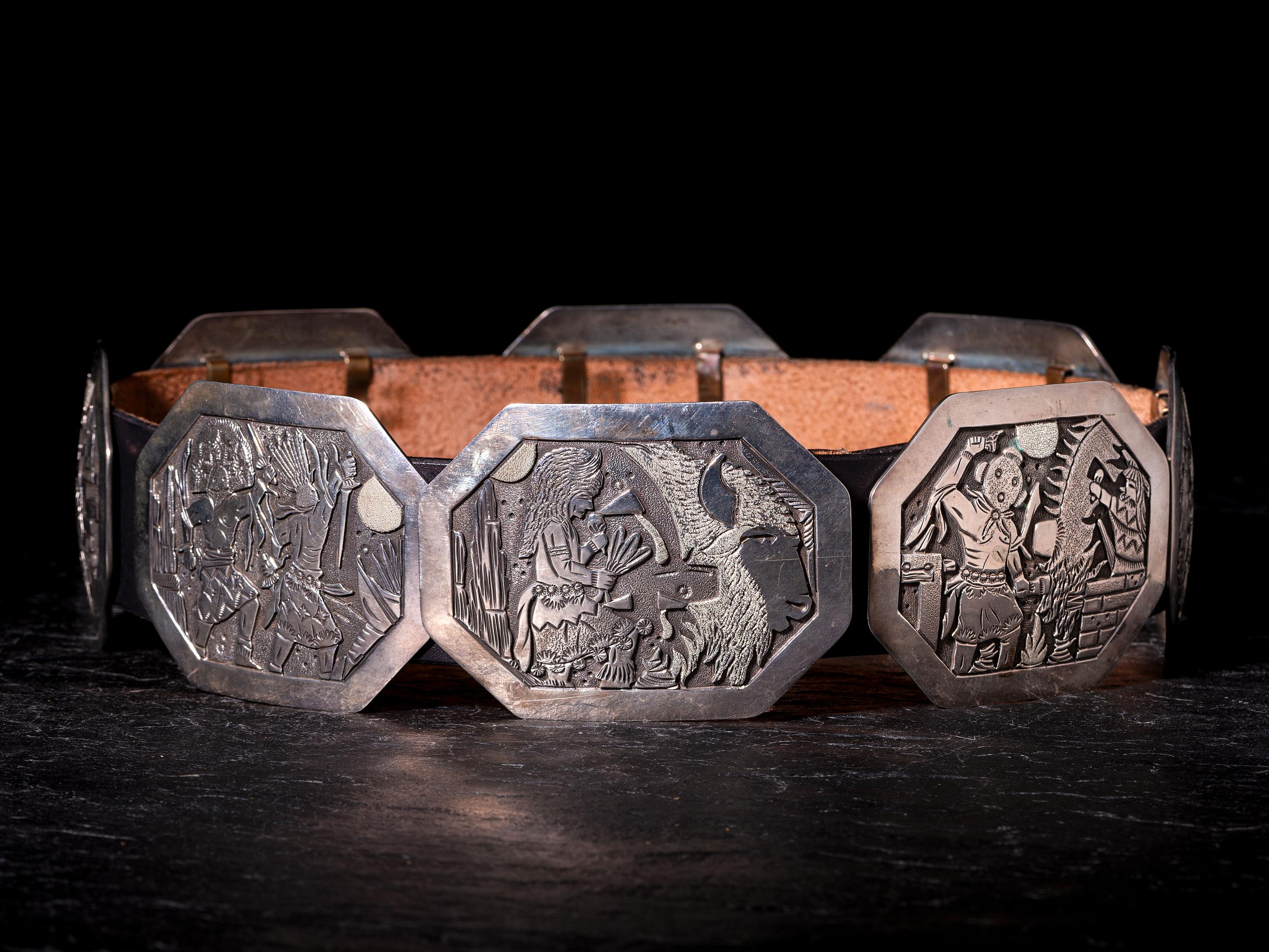 Silver Storyteller Concha Belt, 1994