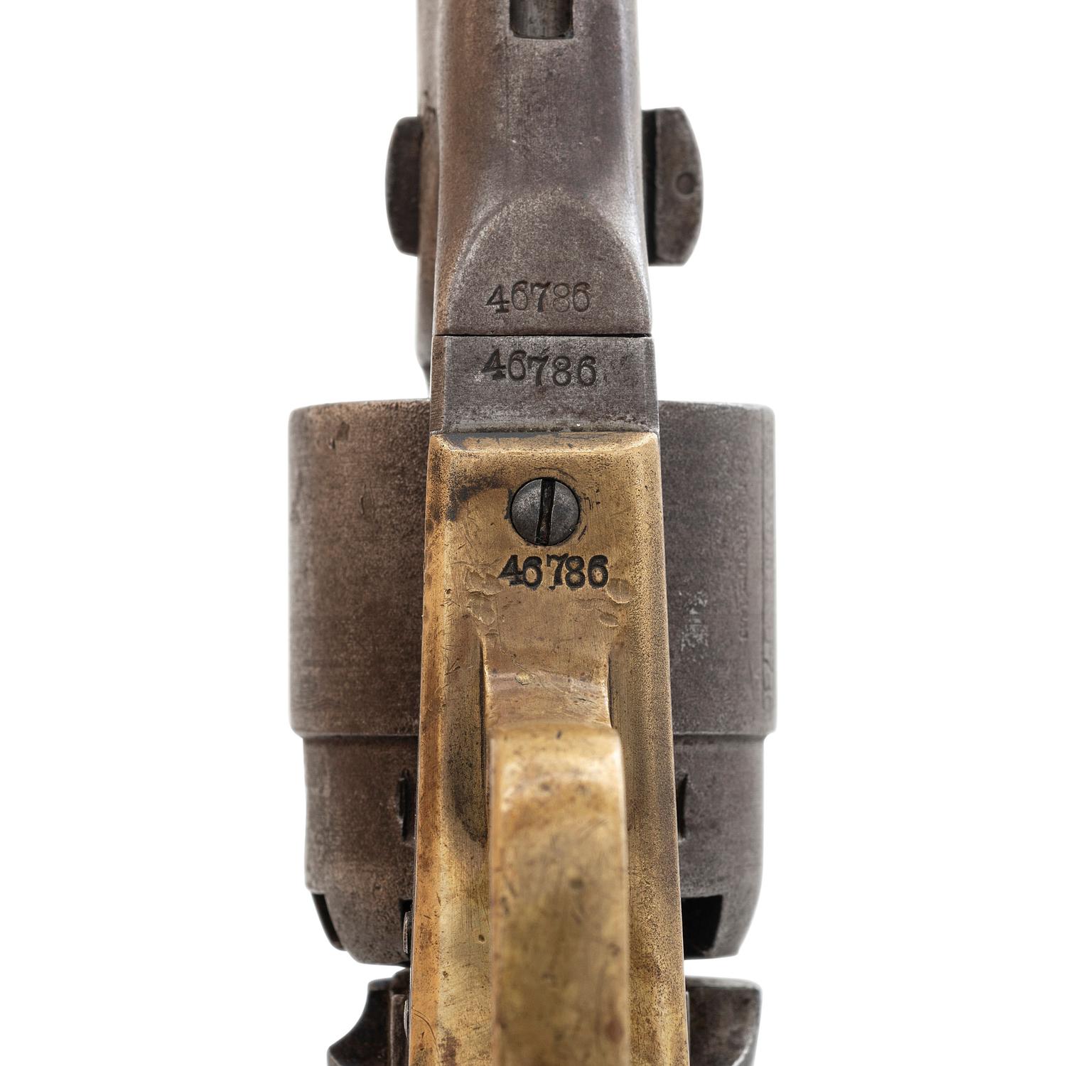 Colt Model 1860 Army Revolver with Blown Out Cylinder Inscribed to R.F. Newcomb