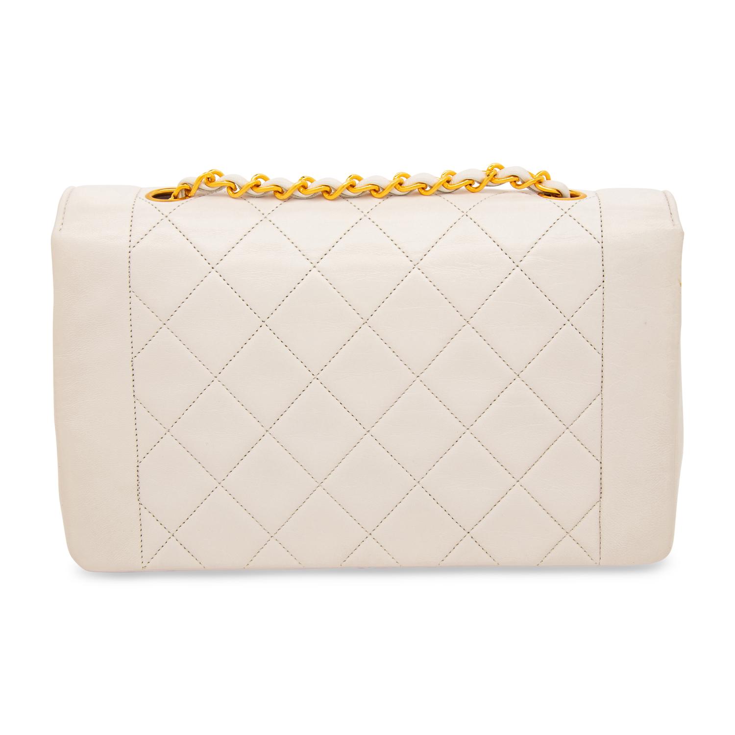 Chanel, Medium White Diana Flap Bag
