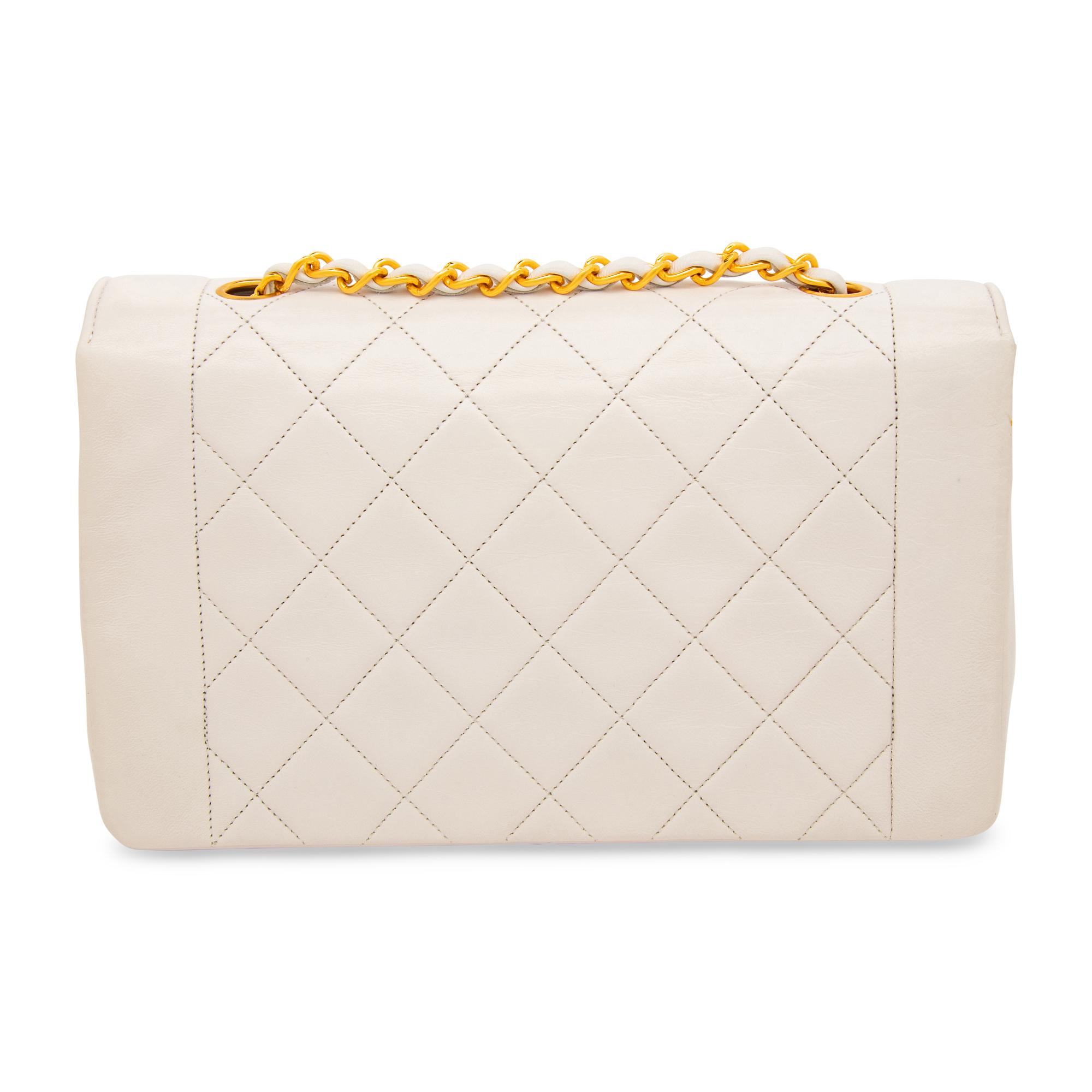 Chanel, Medium White Diana Flap Bag