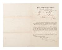 [CIVIL WAR]. A group of Civil War-era documents including Provost Marshal's Office orders warning drafted men to report to Head Quarters, Quincy, Illinois, 1 November 1864.