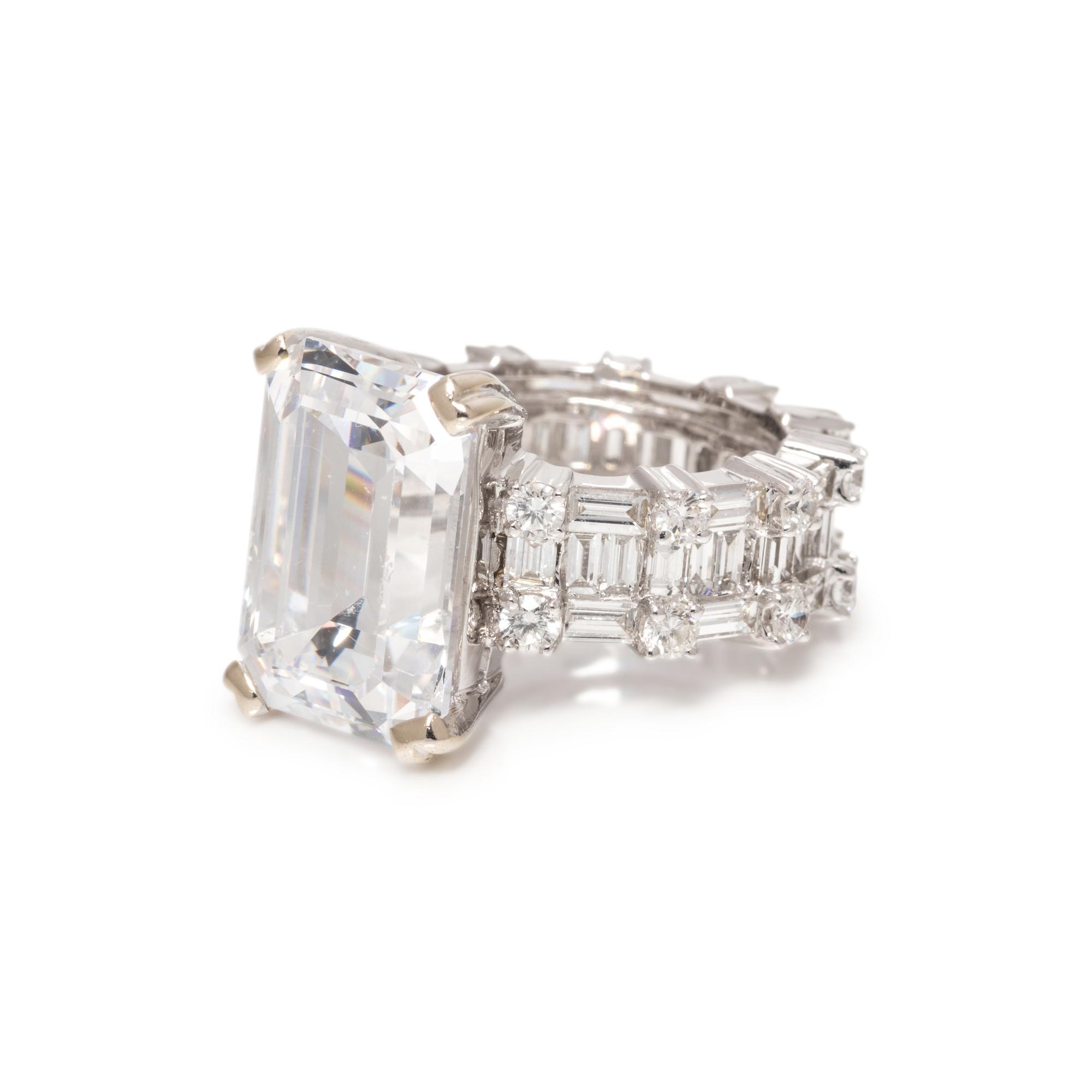 CUBIC ZIRCONIA AND DIAMOND RING