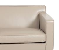 A Design Within Reach Two-Cushion Leather Theatre Sofa