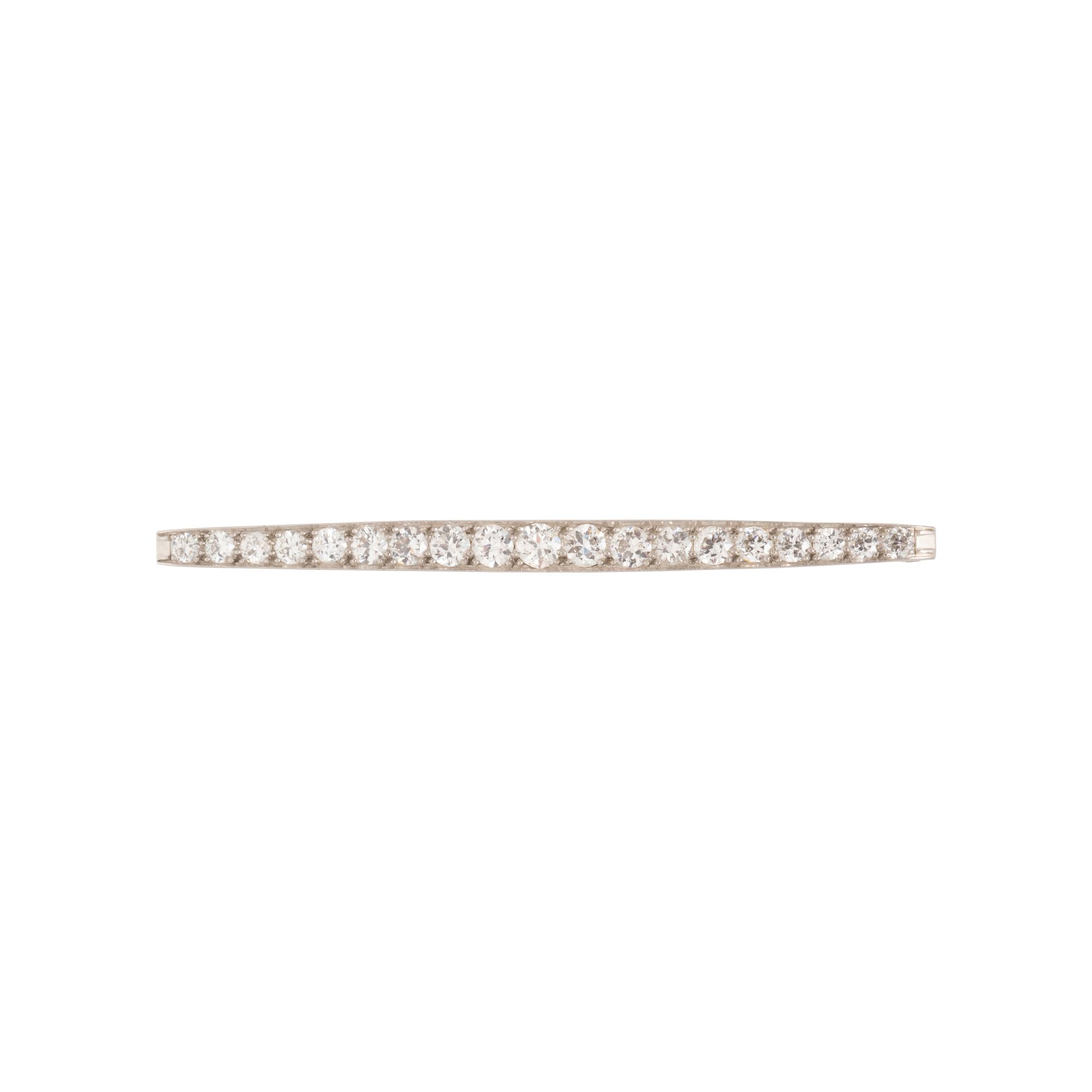 ANTIQUE, DIAMOND BAR BROOCH