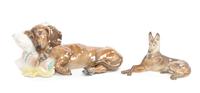 Two Royal Hildelburg Porcelain Figures Width of wider 1 1/4 inches. — LATE 20TH CENTURY