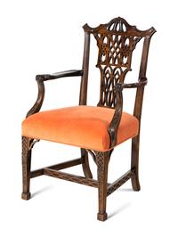 A Pair of George III Style Mahogany Armchairs