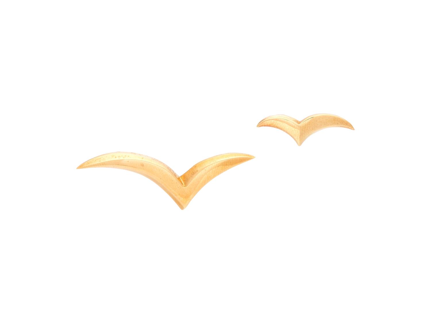 TIFFANY & CO., PALOMA PICASSO, SUITE OF YELLOW GOLD 'SEAGULL' BROOCHES