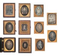 [EARLY PHOTOGRAPHY]. 37 ninth plate daguerreotypes featuring women of varying ages.