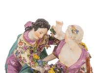 A Meissen Porcelain Figural Group of a Shepherd and Shepherdess